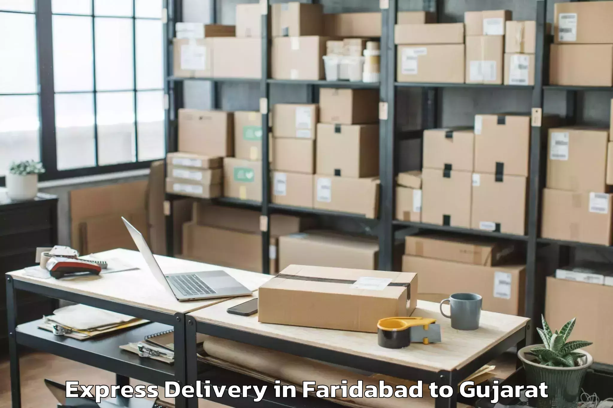 Quality Faridabad to Vanthali Express Delivery